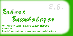 robert baumholczer business card